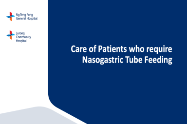 JCH Caregiver: Caring of Patients Who Require Nasogastric Tube Feeding