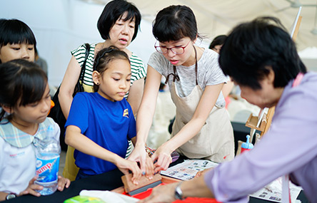 Kids doing craft