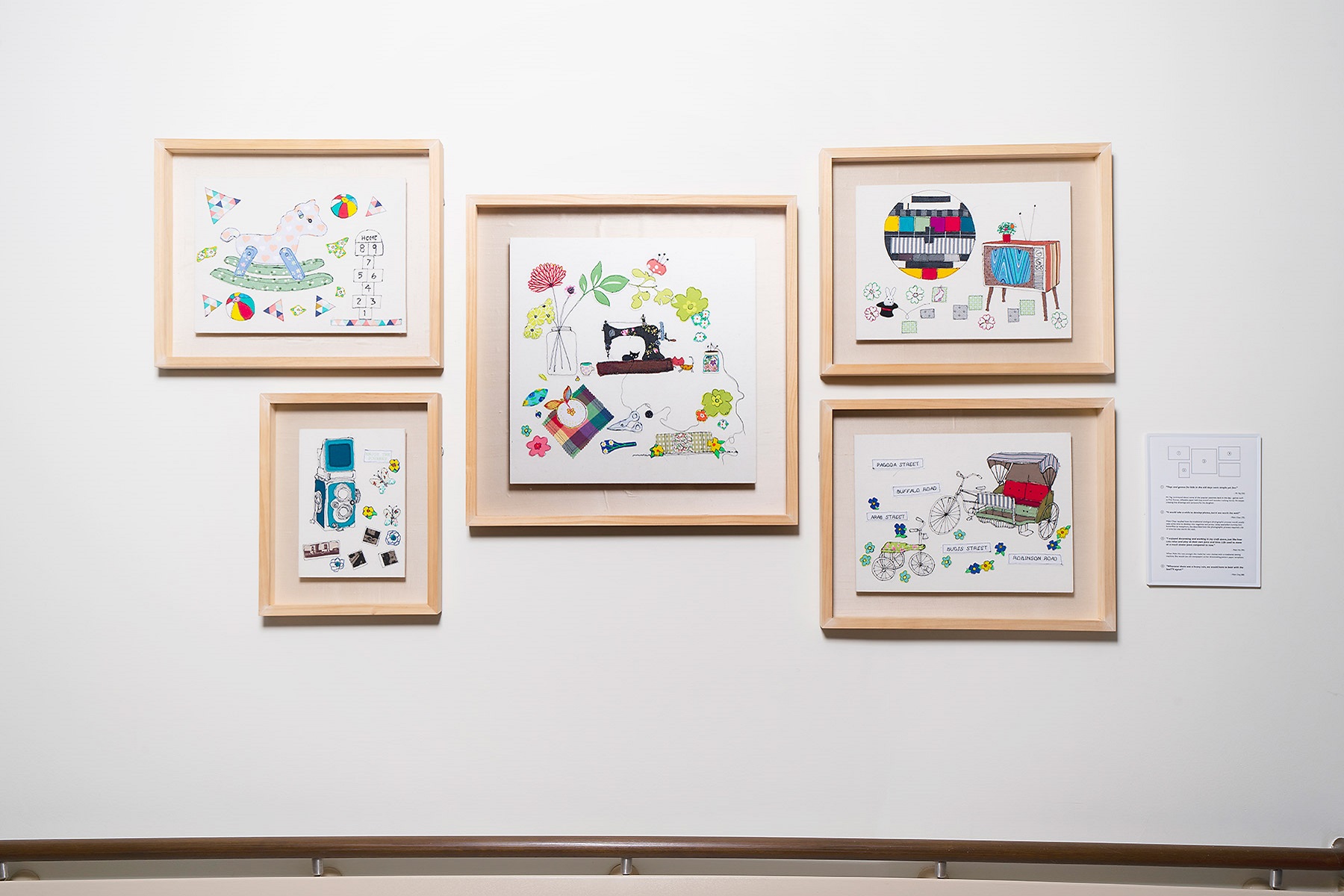 Fabric collage artworks display 4