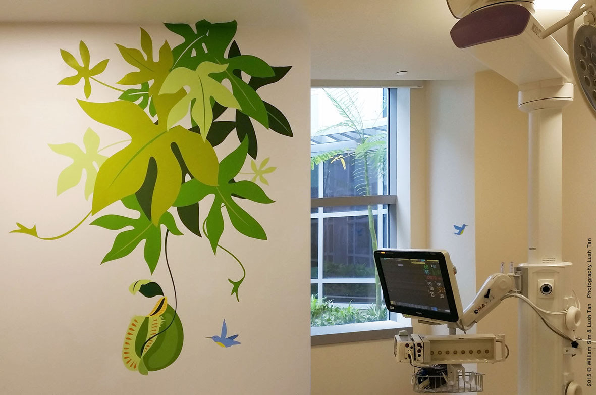 Hand-painted mural in Pod 2 of NTFGH
